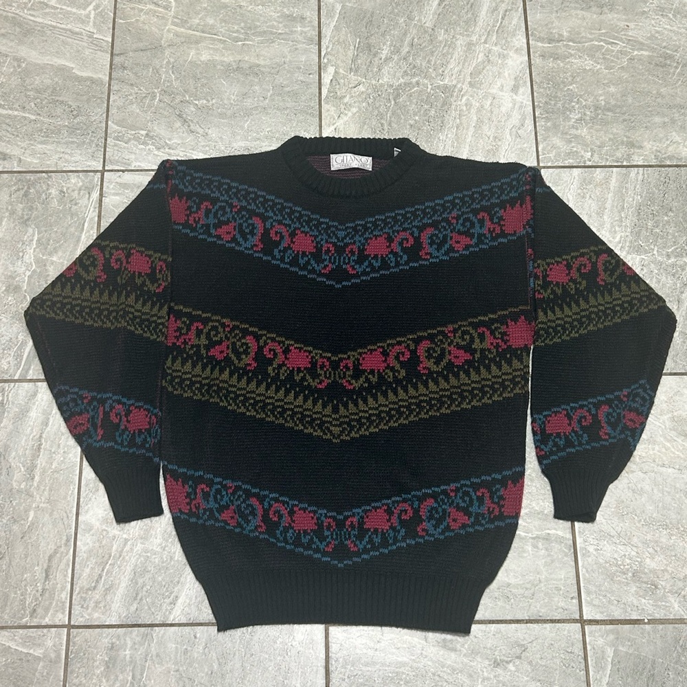 Vintage 80’s Gitano Sportswear Patterned Knit Sweater